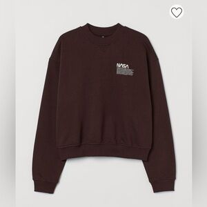 H&M Dark Brown Long Sleeve Sweatshirt S